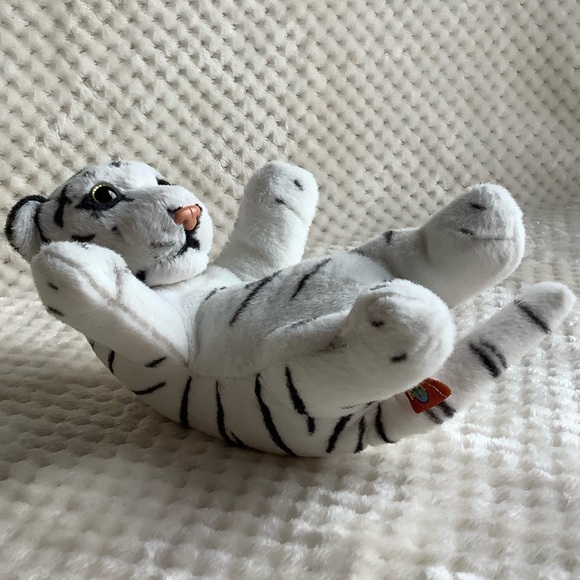 Adventure Planet Plush White Striped Tiger Cub Stuffed Animal Toy - Picture 3 of 16